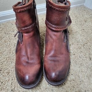 FREEBIRD by Steven Max Distressed Booties Size 11